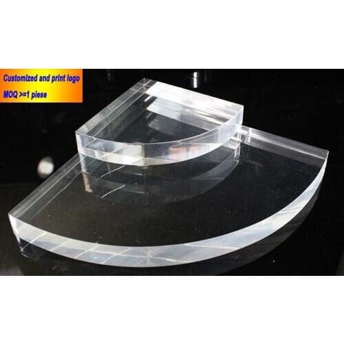 Customized Sector Acrylic Jewelry Tray Jewellery Holder Necklace Holder Plate Bracelet Watch Organizer Earring Display Stands