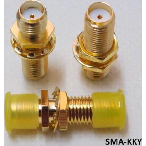 RF SMA Type Connector SMA-KKY SMA to SMA Female Lengthen,Coaxial connector wireless router Antenna New and original 3pcs/lot