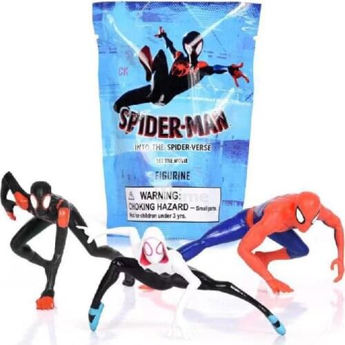 Marvel Series Peripheral Action Characters Mini Spider Man Michael Morales 6cm Anime Figure Diy Hand Model Car Accessories Toys