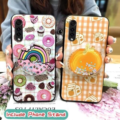 Fashion Design Silicone Phone Case For LG Velvet 4G/5G Cover phone stand holder Durable Lovely