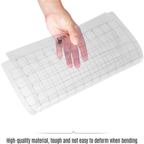 Replacement Cutting Mat Transparent Adhesive Mat with Measuring Grid 12 * 12 Inch for Silhouette Cameo Plotter Machine, 1pcs