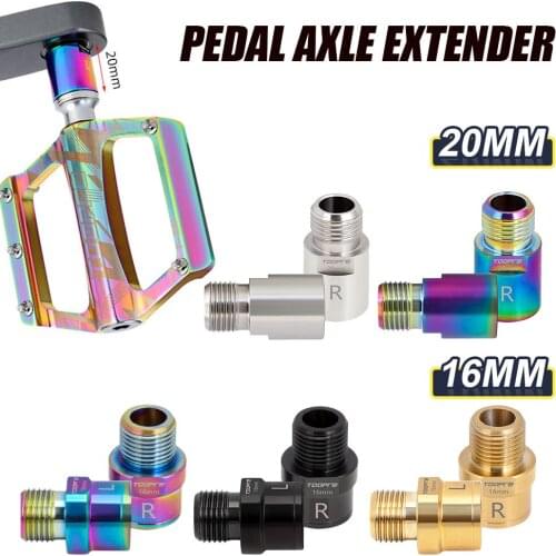 1 Pair Bike Pedal Extender Bicycle Axle Extenders MTB Road Bike Universal Pedal Adapters Spacers 16mm/20mm Cycling Accessories
