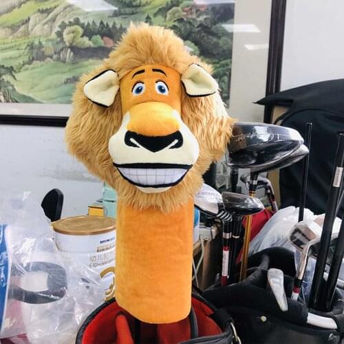1pcs Novel Cartoon Plush Lion Golf Club Head Cover Golf Headcover For Driver Fairway Hybrid Golf Club Protector Golf Accessories
