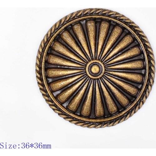 10pcs 1-3/8" Antique Bronzer Western Southeast Tribal Flower Concho Screwback For Leathercraft Wallet Belt Saddle Decor