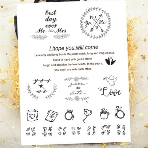 14x18CM Wedding Inviting Cards Seal Clear Stamps Silicone Seal Roller Stamps DIY Scrapbook Album / Card Production