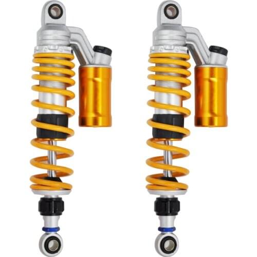 2piece 340mm Universal Shock Absorbers for Honda Yamaha Suzuki Kawasaki Dirt Bikes Kart ATV Motorcycle and Quad yellow