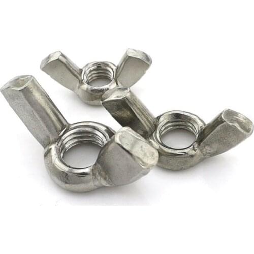 2pcs 5pcs 10Pcs M3 M4 M5 M6 M8 M10 M12 DIN315 304 Stainless Steel Hand Tighten Nut Butterfly Nut Ingot Wing Nuts