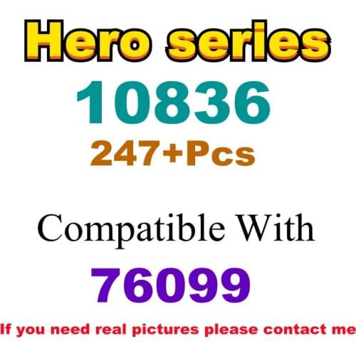 247Pcs 10836 Building Block Toy Hero Series 76099 Assembled Building Block Childrens Toy Gifts