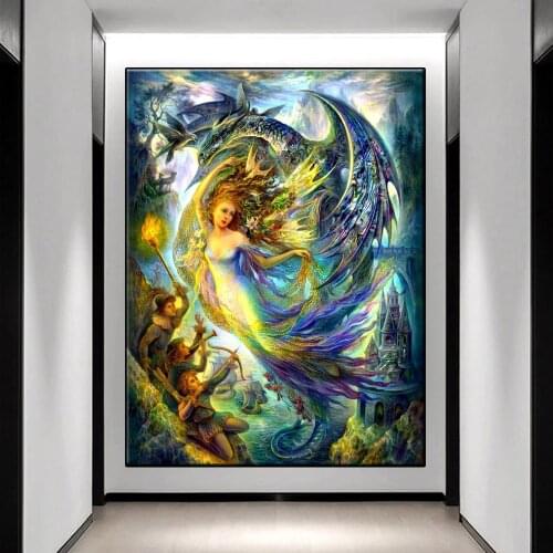 Abstract Dream beauty and beast Diamond Painting 5D DIY Full round Embroidery Picture Mosaic With Rhinestones Home Decoration