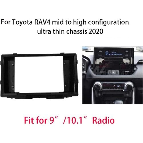 2 Din Car Radio Fascia for Toyota RAV4 Mid To High Configuration Ultra Thin Chassis 2020 Frame Kit Center Console Holder Bezel