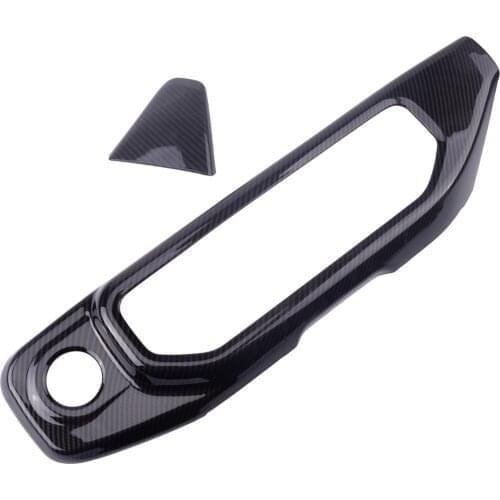 Car Center AC Air Cobditioner Console Switch Panel Decoration Cover Carbon Fiber Black Fit for Jeep Wrangler JL 2018 2019