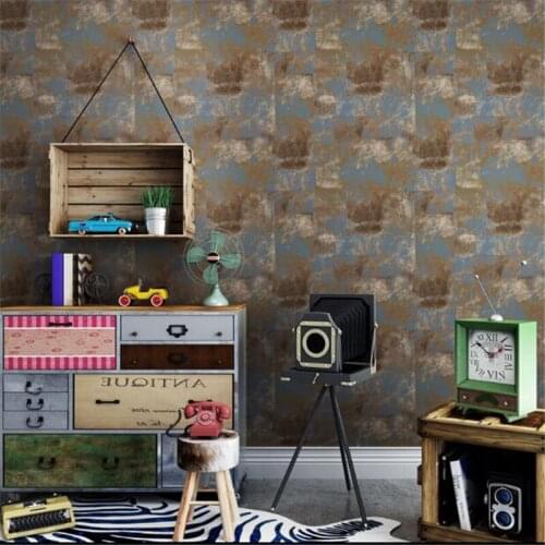 Beibehang Vintage old-fashioned pure color wallpaper Bar cafe restaurant personality Bar clothing store 3d wallpaper behang