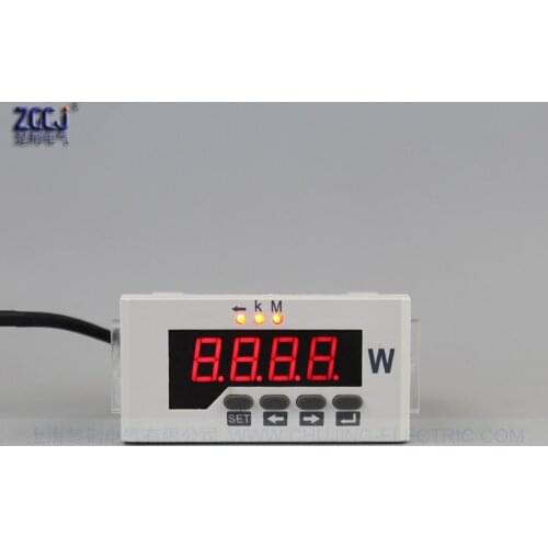Free shipping !!! single phase wattmeter active power meter digital 1 phase power monitor digital w meter watt panel meter