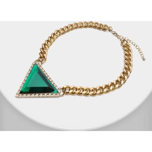 Amorita boutique Triangular design retro necklace