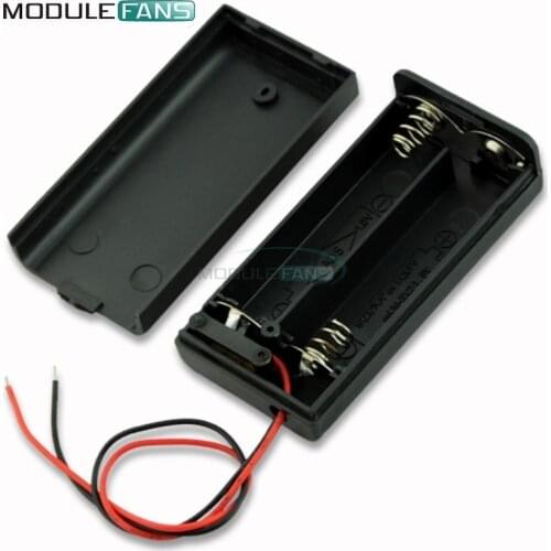 2 AA Battery Holder Shell Box Case With Switch 2 AA 2A Battery Holder Box Case With Switch Black