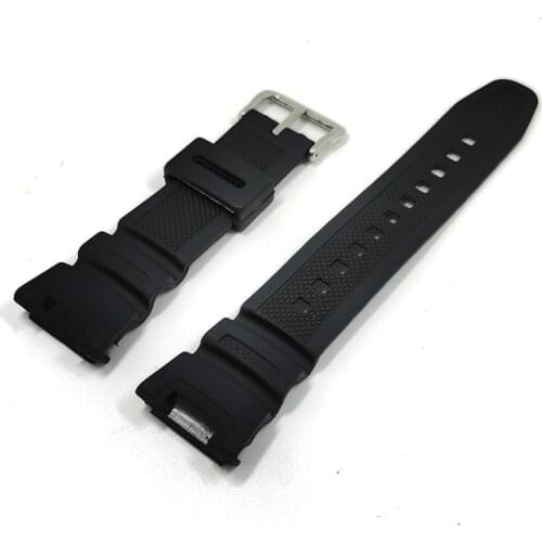 Black Sport Silicone Strap For Casio G-Shock SGW-100 SGW100 Smart Watch Waterproof Wristbands Stainless Steel Buckle Wriststrap