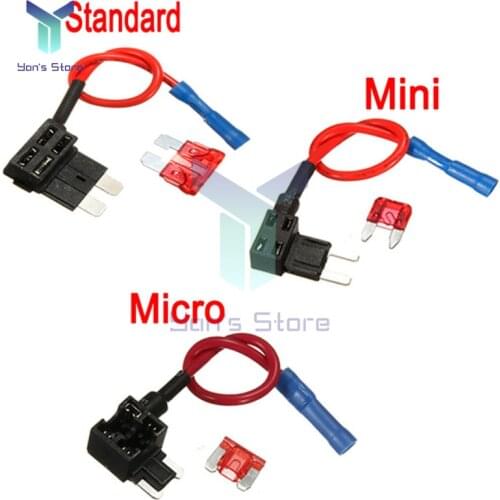 Fuse Holder TAP Adapter Micro Mini Standard Micro V-ACS Blade Fuse Add Circuit Equipped with Plug-in Blade Type Car Fuse Holde