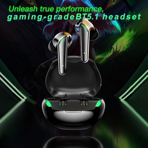 Gaming-grade BT 5.1 headset intelligently eliminate noise king of sound quality no delay bluetooth earphones tws technology