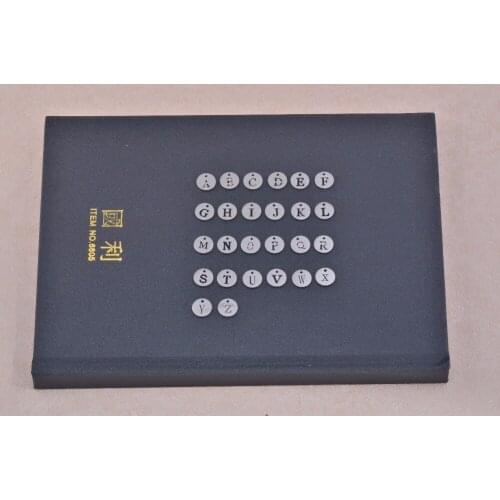 IJL001 Stainless Steel Set Letter A-Z 26pcs/lot English Alphabet Charm Jewelry Finding Accerssories for Bracelet Key Chain Charm