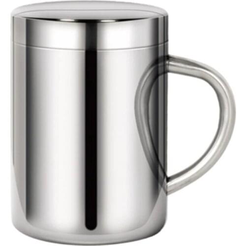 Double Wall Stainless Steel Coffee Mug with lid Portable Cup Travel Tumbler Coffee Jug Milk Tea Cups Office Water Mugs