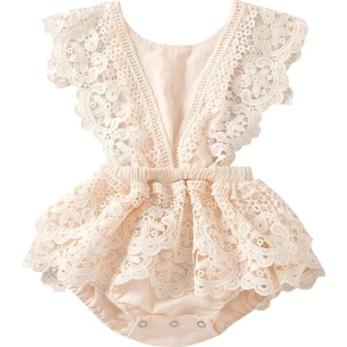 New Infant Baby Girl Summer Lace Romper Jumpsuit Bodysuit Playsuit One-Pieces Clothes