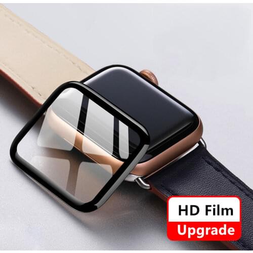 Soft Glass For Apple Watch 6 5 4 se 44mm 40mm iWatch series 3 42mm 38mm 9D HD (Not Tempered) Film cover Apple watch Accessories