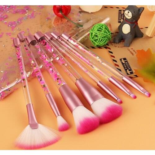 7Pcs/set Diamond Glitter Makeup Brushes Foundation Blending Power Eyeshadow Cosmetic Beauty Make Up Tool Kit