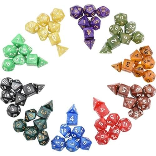 Sex Dice Set 7pcs/Set D4 D6 D8 D10 D12 D20 Multi Sides Dragons TRPG Love Toys Board Games for Adults Kids Party Entertaiment