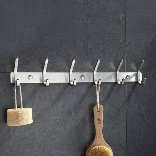 Wall-mounted Stainless Steel Coat Hook Bathroom Towel Bathrobe Hook Space Saving Kitchen Door Back Hook Robe Hook Wall Hook