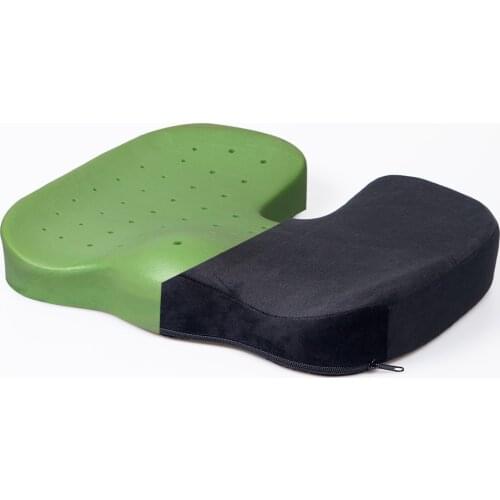 Orthopedic Memory Foam Car Seat Cushion Back Cushion Set Slow Rebound for Office Chair Waist Support Coccyx Pain Relief