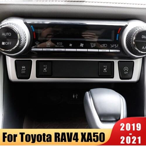 ABS Car Central Control Adjustment Panel Decoration Cover Trim Moulding Accessories For Toyota RAV4 RAV 4 XA50 2019 2020 2021