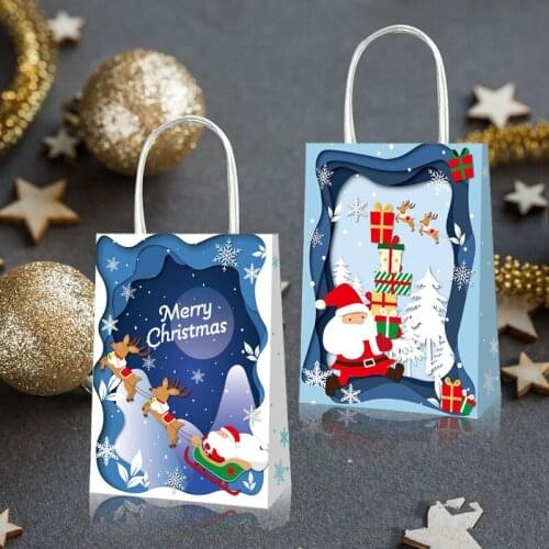 Christmas Gift Bags Candy Bag Santa Bag Sweet Christmas Candy Bag Boxes Child Kids Gifts New Year 2020 Navidad