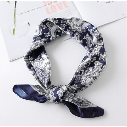 Silk Scarf Square Women Shawls Wraps Fashion Office Small Hair Neck Hijabs Foulard Scarves 60*60cm
