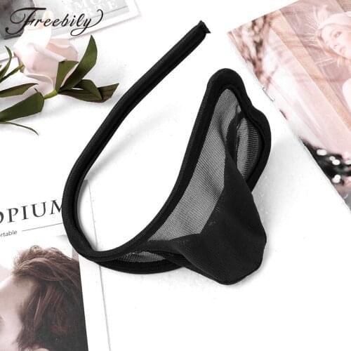 Sexy C-string Thong Invisible Briefs Underwear Panty for Men Male Gay Nightwear See Through Sheer Mesh Bulge Pouch Lingerie