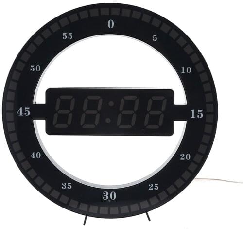 LED Digital Wall Clock Modern Design Dual-Use Dimming Digital Circular Photoreceptive Clocks For Home Decoration festival Gift