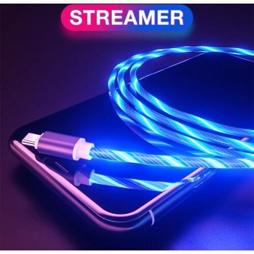 LED Luminous Micro USB Type C Charging Cable For Iphone X 8 Huawei Honor 9 Lite Xiaomi Redmi Note 5/5A Cell Phone Charger Cabel