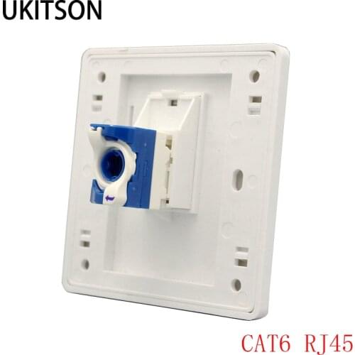 1 Port Cat 6 RJ45 Computer Socket Wall Faceplate Whirling Wire Connection