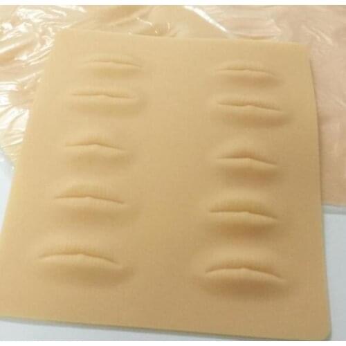 10Pcs 3D High Quality Silicone Training Skin 3D Silicone Tattoo Training Eyebrows Lips Eye Practice Fake Skin Permanent Makeup