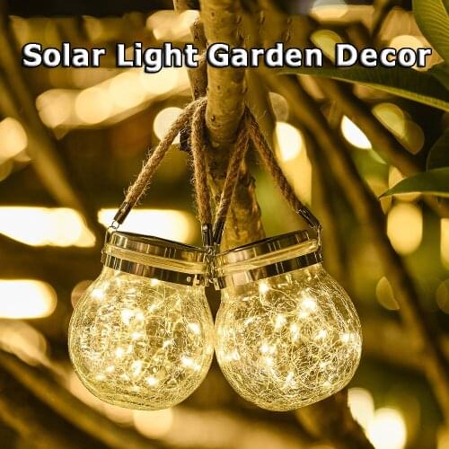 2020 Solar Light Outdoors Waterproof Led Solar Power Garden Light for Christmas Garden Decoration Round Balcony Star Night Light