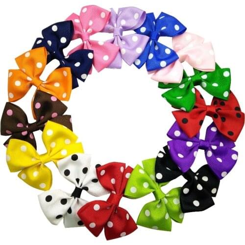 3.5" Ribbon Dot Pinwheel bow Clip,Children Hair Accessories 30pcs