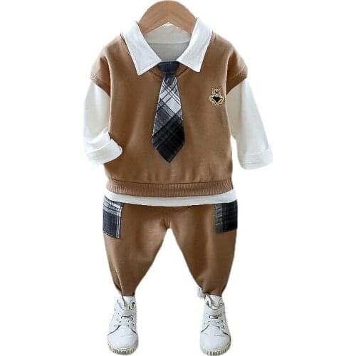 Toddler Casual Costume Spring Autumn Boys Baby Girls Cartoon Clothes Children Vest Shirt Pants 3Pcs/sets Kids Fashion Tracksuits