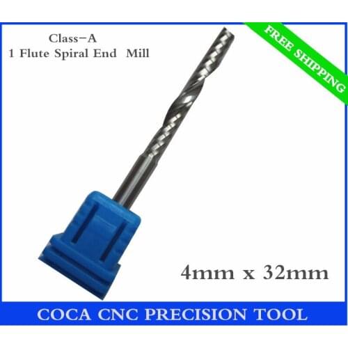 4mm*32mm,Freeshipping CNC Solid carbide woodworking router bit,Tungsten Class-A1 Flute end mill,MDF,PVC,Acrylic,milling cutter