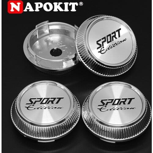 4pcs 64MM 56mm Quality Auto Car Wheel Center Hub Caps with Aluminum SPORT Edition Logo Emblem Car Truck Refit Hub Center Cover