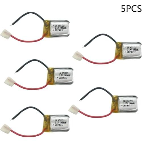 5PCS 3.7V 180mAh Lipo battery for Syma S107G S109G S111G S105 S107 S109 For RC Helicopter accessories 3.7V battery