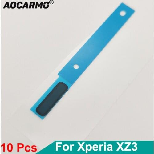 Aocarmo 10Pcs/Lot For SONY Xperia XZ3 H8416 H9436 H9493 SOV39 Top Ear Speaker Earpiece Dust Mesh With Adhesive Sticker Glue