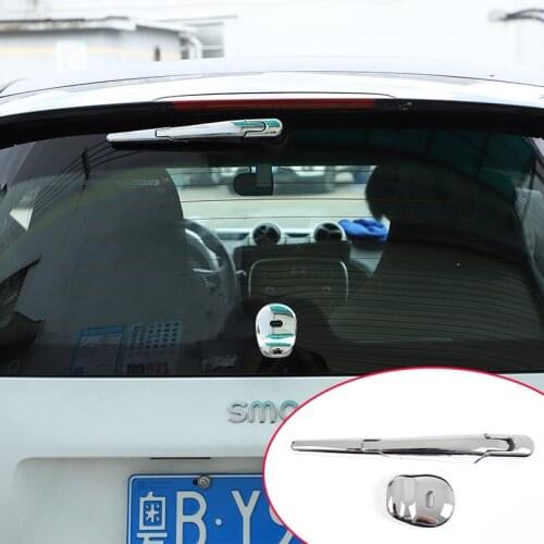 Car Rear Wiper Trim For Mercedes Smart Fortwo 453 2015-2018 Bright Light Car Rear Window Wiper Cover Trims Tail Car Decoration