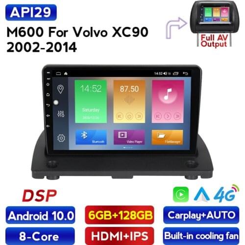 6+128G 9inch Android 10 Car Radio GPS Navi Multimedia Player For Volvo XC90 2004 2005 2006 2007 2008-2014 2Din Head unit Stereo