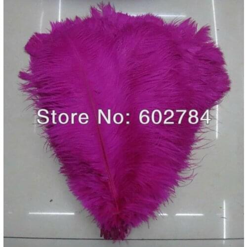 Free Shipping 100pcs/lot Hot Pink/Fushcia ostrich drab feather ostrich plumes 16-18inch 40-45cm for wedding centerpieces