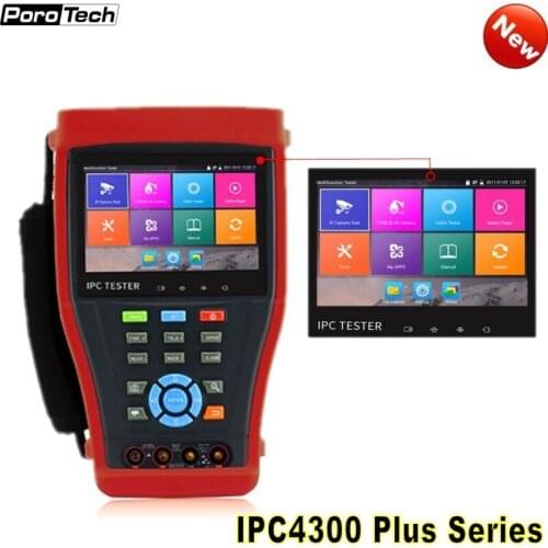 Free Shipping IPC4300 PLus Series CCTV Tester Monitor 4.3" TOUCH SCREEN IP CAMERA TEST MONITOR POE WIFI PTZ CVI TVI AHD tester