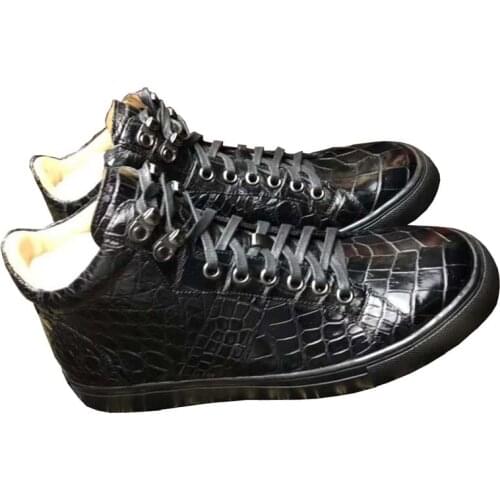 Chue men boots men crocodile shoes crocodile leather shoes men boots